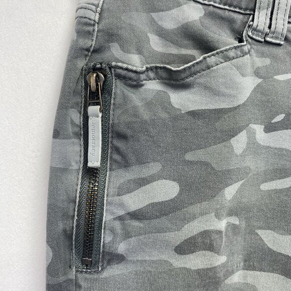 DEMOCRACY Ab Technology Camouflage Mid-Rise Skinny Pants Women Sz 6 Gray Stretch - Picture 16 of 16